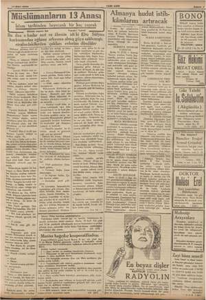    15 Marı 1936 e. Bölem sayısı: S Bu dua o kadar <1 ve âhenin idiki Ebu Süfyan YEN) ASIR a Müslümanların 13 Anası || Almanya