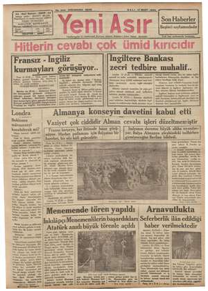    Cumhuriyetin Ve Cumhuriyet Eserinin Bekgisi, Sabahları Çıkar Siyast Gaceledir SALI 17 MART 1926 j “yg Son Haberler Beşinci