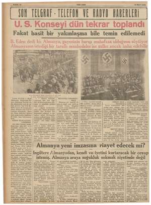  mer Sami hi İ İl h EL kimle SİZ YENİ ASIR 19 Mart 15936 I YON TELGRAF - TELEFON VE RADYO HABERLERİ Fakat basit bir yakınlaşma