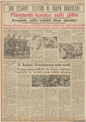    an diğe çi © YENLASIR 8 Alisan 1936 İ TELORAK ELEFDN | E ANDYU HABERLERİ Avrupada ransız askerleri bir geçi! esnasında...