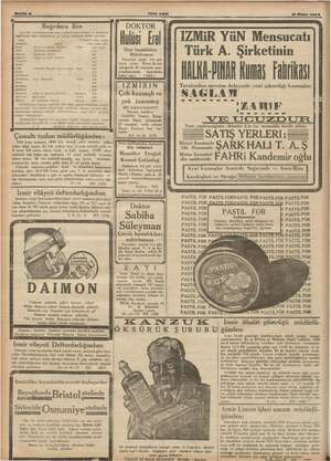    Sahite 8 YENI ASIR 12 Nisan 1936 - ves Ba gcılara ilân bağ mınfakalarındaki satış acentelerimizin isimleri ve acentelerin