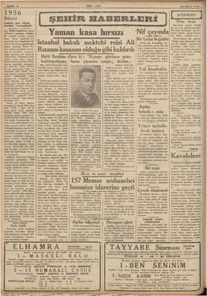    Sahlte > 1936 © Bütçesi Istikbal için büyük ümidier vermektedir. ağ tarafı. 1 net sayfada — , bilâkis memleketin genel nim