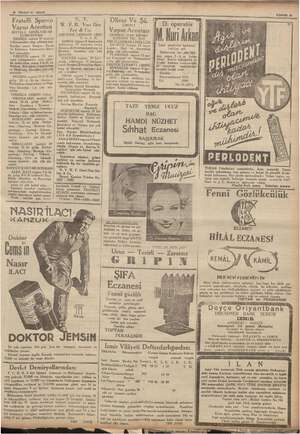    6 Hazir:n 1936 Fratelli Sperco Vapur Acentası ROYALE NEERLANDAIS NYA: KUMPA SI RM puru 30 mayısti beklenmekte olup yükünü
