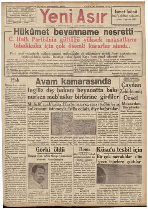    MERAKLA ERER z < GUMA 19 HAZIRAN 1936 mim SAHLANASARE - Gazi Buivarı - e a4 İmtiyaz sahibi: ŞEVKET BİLGİN rrir ve umumi...