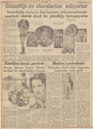    param T YENi ASIR 16 Ağustos 1939 Güzelliği de standarize ediyorlar Amerikada binlerce kişi işkence müesseselerinde...