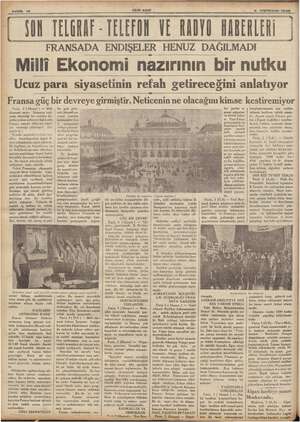  Sahite 10 YENI ASIR 6 Teşrimever 1958 . Oi TELGRAF - TELEFON VE RADYO GARERLERİ FRANSADA ENDİŞELER HENUZ DAĞILMADI Milli...