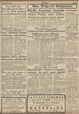       — (2 Teşrini sani 1936 Kötü haberler geld Sancakta Arap ali leri bir Türk gencini araladı. Jki mevkuf var Istanbul, 11