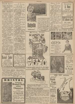  1936 Fratelli Sperco Vapur Acentası ROYALE NEERLANDAIS KUMPANYASI “ ORESTES , vapuru 10 birinci kânunda yeli yükünü er ne...