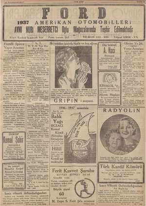    1934 Ikinci Kordon Kardıçalı han AMERİKAN OTOMOBİLLERİ * AVM NURİ MESERRETCİ Oğlu Mağazalarında Teşhir Edilmektedir Posta