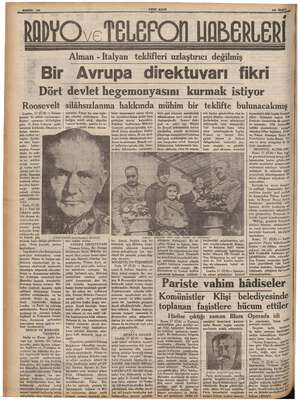  Sahife 10 YENI ASIR ıs Mari g > Alman - Italyan teklifleri uzlaştırıcı değilmiş Bir Avrupa direktuvarı fikri Dört devlet...