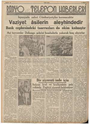  Sahite 10 YENI ASIR 6 nsan İspanyada zaferi Cümhuriyetçiler kazanacaktır Vaziyet âsilerin aleyhindedir Bask cephesindeki...