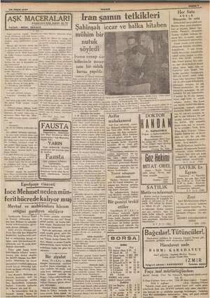     , 28 Nisan 19387 AŞK MACERALARI ARDAYANLARIN ALTI Her yi CELE ki ile satış Iran şalın tetkikleri Şahinşah iccar ve halka a