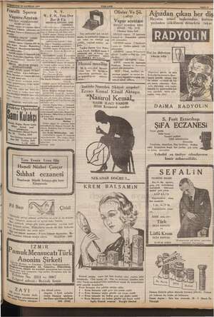    Vİ ar m ARTESİ 19 HAZIRAN 193 YENİ ASIR Sahife 9 Frâtelli am N. V. | Olivier VeŞü. | Ağ ızda k her di Va uruA W.-E.H. Van