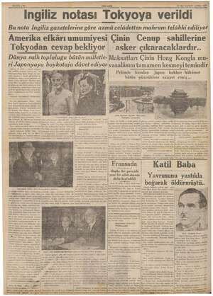  dadır : -Aylar ayları Mapohların ümit  #ttikleri SAYFA :10 YENİ ASIR ingiliz notası Tokyoya verildi 17 ILK KANUN CUMA 1937