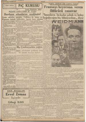    23 ILKKANUN PERŞEMBE 1937 ma mmm | amam | lim TEFRIKA aj SAYFA :5 JA PER SEAARK MEZ. yz - ZABITA ROMANI GİBİ ZABITA VAKASI