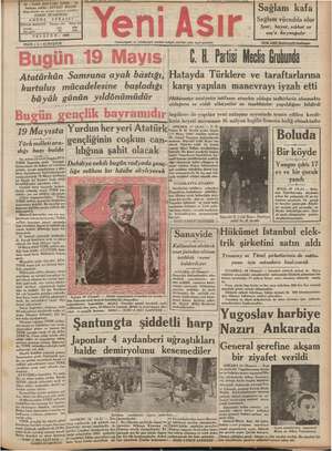   FIATI ( 5 ) KURUŞTUR Atatürkün kurtuluş mücadelesine başladığı büyük günün yıldönümüdür ei BULVARI IZMIR - i Vu. İmtiyaz