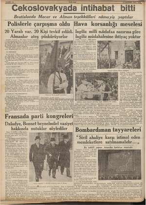     SAHIFE 1Z YENİ ASIR > Cekoslovakvyada intihabat bitti Bratislavda Macar ve Alman teşekkülleri nümayiş yaptılar Polislerle
