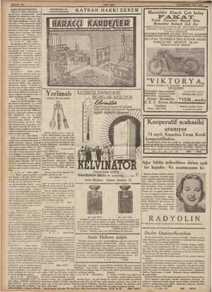    SAYFA : 10 “YENİ ASIR ez ik MN KATRAN HAKKI EKREM GÖĞÜS NEZLELERİNE 5 ..14 HAZİRAN SALI 1938. v Motosiklet Almak Çok kolay