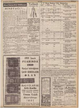    25 AĞUSTOS PERŞEMBE 1938 m Her GünBir HiRâye Yerlimalı ÇATAL, BİCAK, KAŞIK YENİ ASIR si ve Ziraat Bankası Urla san ire teme