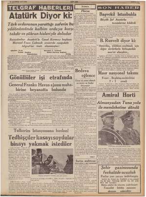    Ali AMİ Atatürk Diyor ki; . Türk ordusunun yarattığı zaferin bul: yıldön ümünde kalbim orduya karşı e Flo YAZAN: Eczacı m