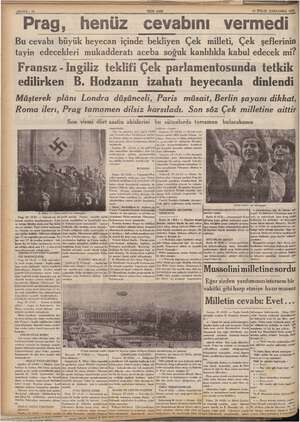    a lm kü ibaret ise o kolay! SR SAYFA: 210. Prag, henüz TOMARTESİ 1938 YENİ ASIR cevabını zi EYLUL ÇARŞAMBA 1938 m e vermedi