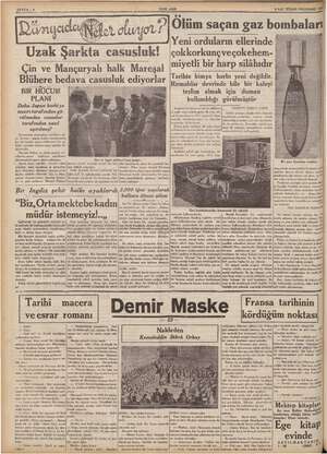  YENI ASIR Uzak Şarkta casusluk! Çin ve Mançuryalı halk Mareşal Blühere bedava casusluk ediyorlar > & HÜCUM ei 2 ye...