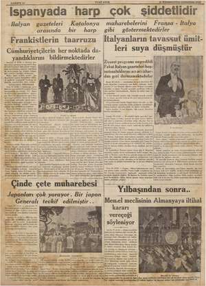   SAHIFE 12. IFE 12 YENİ ASIR Kânunuevvel Cumartesi 1978 a Ispanyada harp çok şiddetlidir Ilalyan gazeteleri arasında bir...