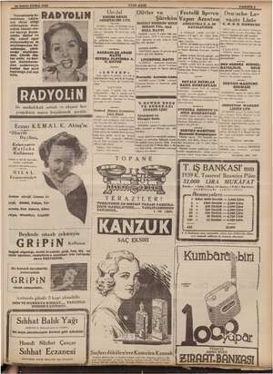    24 Şubat CUMA 1939 YENI ASIR SAHIFE 9 m —— —— .., : . Umdal Olivier ve Fratelli Sperco | Deutsche Le- meklerin kı- I UMUMİ