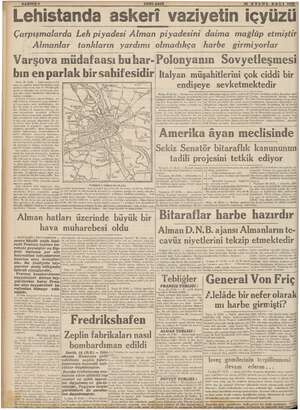  ETE ER | Lehistanda askeri vaziyetin İçyüzü Çarpışmalarda Leh piyadesi Alman piyadesini daima mağlüp etmiştir. Almanlar...