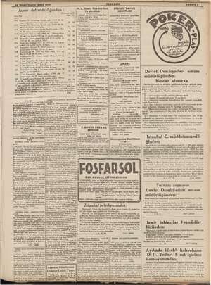    ee v W.F. Henry Van der Zee SPERCO VAPUR İzmir defterdarlığından : 5 Ve şürekâsı Me e'şilrekâ, deb TASI Satış No. ü ira K.