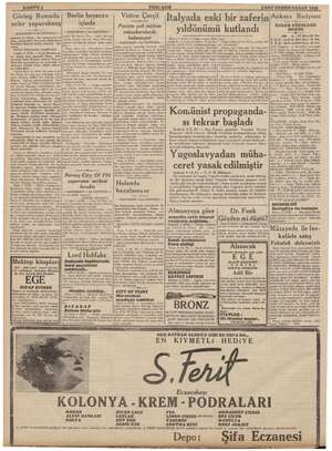    YENİ ASIR o SSONTE AR 1939 /- SARIFE 4 Göring Romada | Berlin heyecan | Viston Çurçil SL Radyosu i li Kk şi eski bir veler