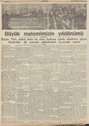    Büyük matemimizin yıldönümü Bugün Türk milleti derin bir elen kadrosu içinde, ebediyete göçen Atatürkün ilk matemli...