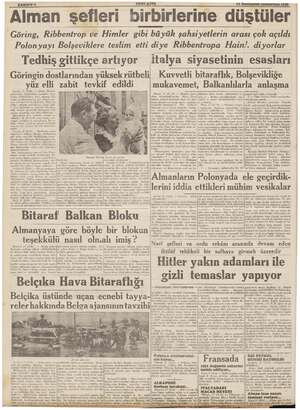  * SAHIFE izi “Göring, Ribbentrojl & Himler gibi büyük şahsiyetlerin arası çok açıldı Polonyayı Bolşeviklere teslim etti diye