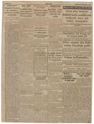    SARİFE4 | YENİ ASIR z 28 Haziran Cumartesi 1941 ; 7 ASKERİYAZİYET SIYASI YAZIYET : SURIYEDEKI HARP Ajminler ni İ yeni...