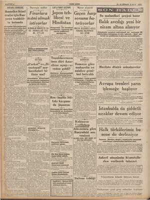  Si SAPİFE 4 > YENI ASIR 16 HİZİRAN SALI 1942 SIYASI VAZIYET Norveçte tedbir LAFLA VAKIT GEÇİRME Macar siyaseti - Amerika...