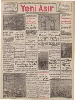 Yeni Asır Gazetesi 20 Temmuz 1942 kapağı