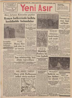 Yeni Asır Gazetesi 23 Temmuz 1942 kapağı
