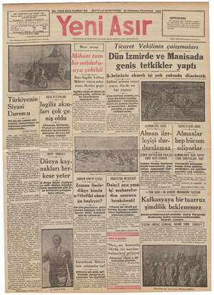 Yeni Asır Gazetesi 27 Temmuz 1942 kapağı