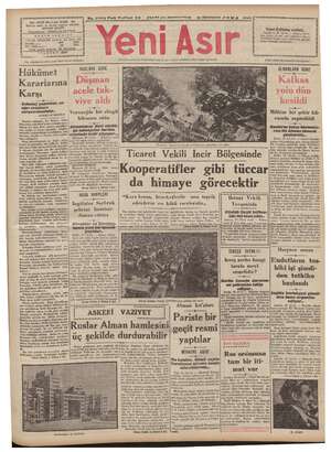 Yeni Asır Gazetesi 31 Temmuz 1942 kapağı