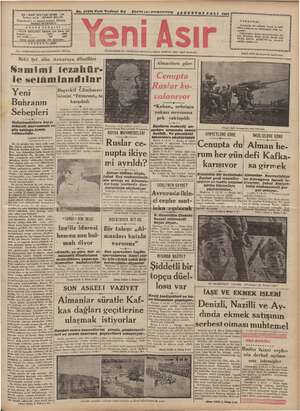 Yeni Asır Gazetesi 4 Ağustos 1942 kapağı