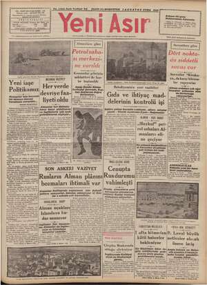 Yeni Asır Gazetesi 7 Ağustos 1942 kapağı