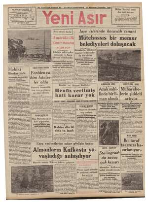 Yeni Asır Gazetesi 12 Ağustos 1942 kapağı