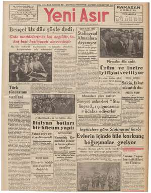 Yeni Asır Gazetesi September 19, 1942 kapağı