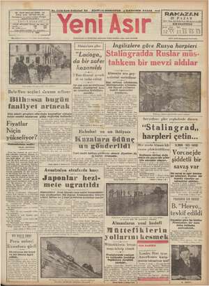 Yeni Asır Gazetesi October 4, 1942 kapağı