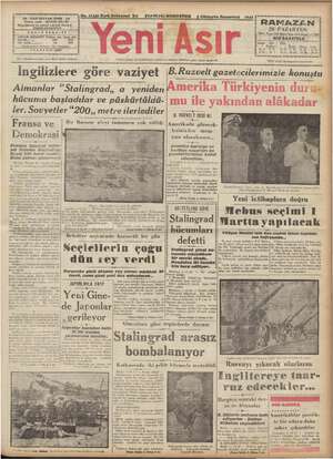 Yeni Asır Gazetesi October 5, 1942 kapağı