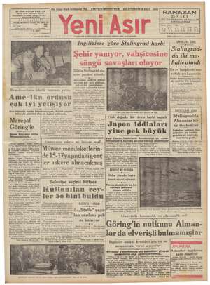 Yeni Asır Gazetesi October 6, 1942 kapağı