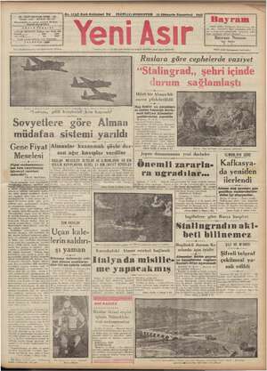 Yeni Asır Gazetesi October 12, 1942 kapağı