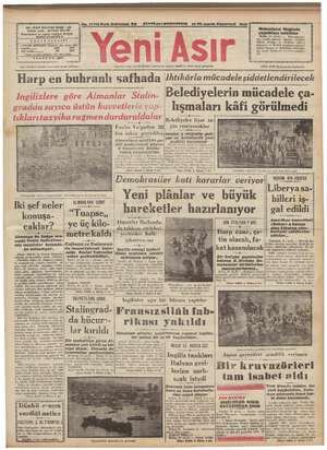 Yeni Asır Gazetesi October 19, 1942 kapağı