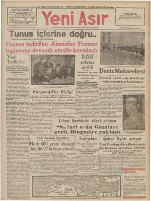 Yeni Asır Gazetesi November 15, 1942 kapağı