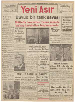 Yeni Asır Gazetesi December 5, 1942 kapağı